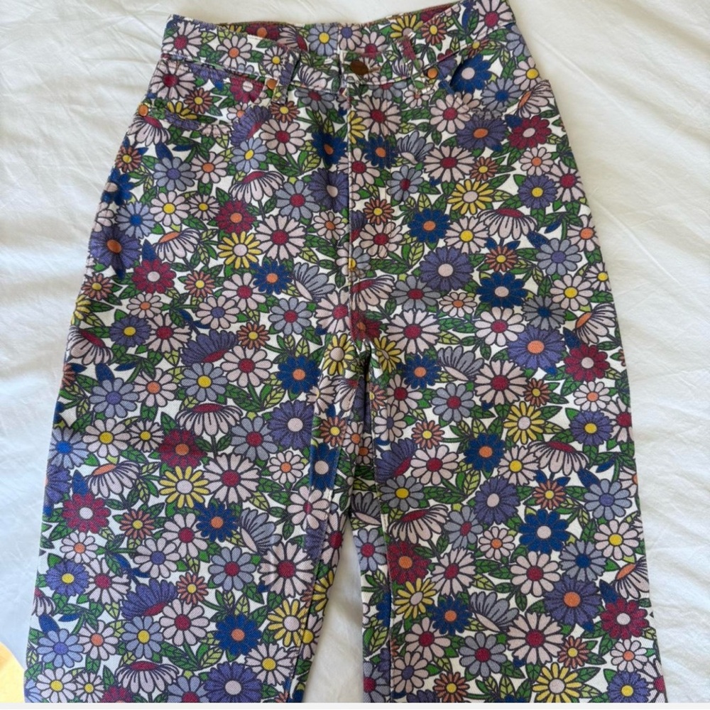 Rare Vintage Wrangler Multicolor Floral Jeans 70’s Vibes